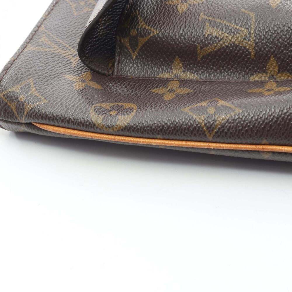 LOUIS VUITTON Authentic Brown Monogram Leather Pouch - Picture 8 of 12